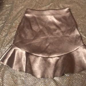 Silver flare skirt